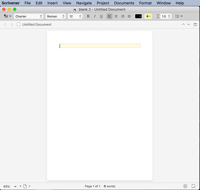 Single document view